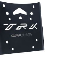 GPR TECH ile uyumlu  Benelli Trk 502 X 2021/2024 e5 Zwart Placă de montare specifică pentru Top Case ALPITECH 35 LT compatibil cu portbagajul original, fabricat din oțel inoxidabil cu 4 puncte de ancorare