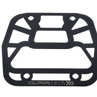 GPR TECH compatible with  Aprilia Tuareg 660 2021/2024 e5 GPR TECH SPECIFIC TITANIUM PLATE TOP CASE-ALPITECH 35 LT / 45 LT compatible with original luggage rack,titanium made with 4 anchor points