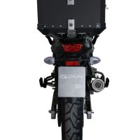 Top case GPR TECH compatible with  Suzuki V-Strom Dl 650 2021/2024 e5 GPR TECH Top case in aluminum, black color with specific plate included Capacity 35 LT.