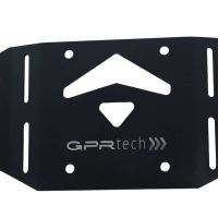 GPR TECH ile uyumlu  Kawasaki Versys 1000 i.e. 2011/2014 Zwart Placă de montare specifică pentru Top Case ALPITECH 55 LT compatibil cu portbagajul original, fabricat din oțel inoxidabil cu 4 puncte de ancorare