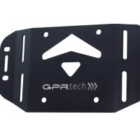 GPR TECH ile uyumlu  Kawasaki Versys 1000 i.e. 2019/2020 e4 Zwart Placă de montare specifică pentru Top Case ALPITECH 55 LT compatibil cu portbagajul original, fabricat din oțel inoxidabil cu 4 puncte de ancorare