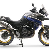 Esapament GPR compatibil cu Voge 525DSX 2023 Evacuare slip-on omologata, inclusiv db killer detașabil și cot de legătură,Dual Inox