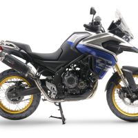 Esapament GPR compatibil cu Voge 525DSX 2023 Evacuare slip-on omologata, inclusiv db killer detașabil și cot de legătură,Dual Poppy