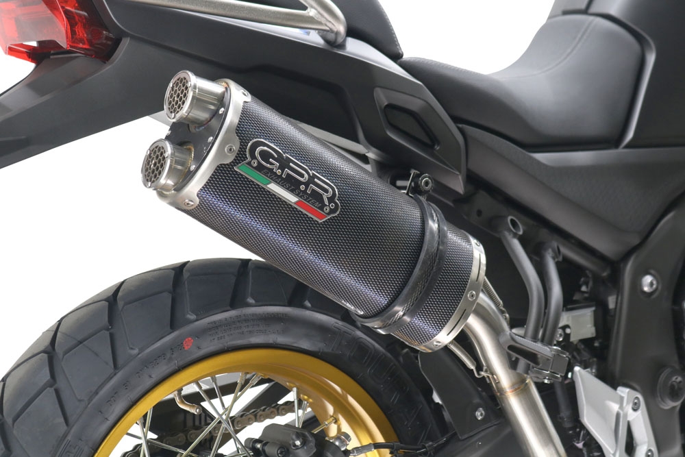 Esapament GPR compatibil cu Voge 525DSX 2023 Evacuare slip-on omologata, inclusiv db killer detașabil și cot de legătură,Dual Poppy