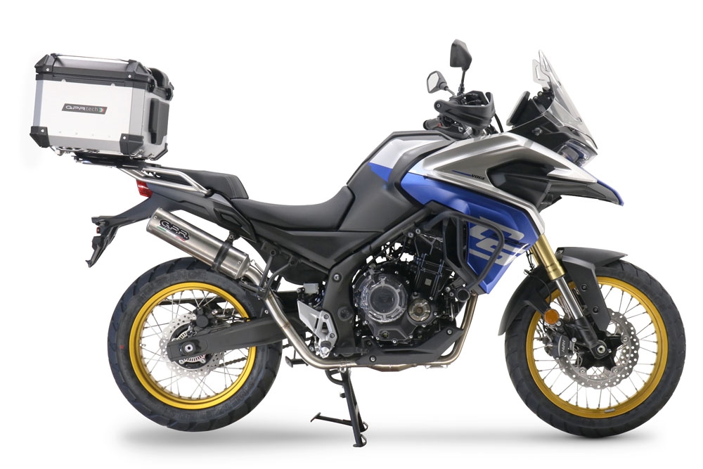 Exhaust compatible with Voge 525DSX 2023-2024, M3 Inox , Homologated legal slip-on exhaust including removable db killer and link pipe