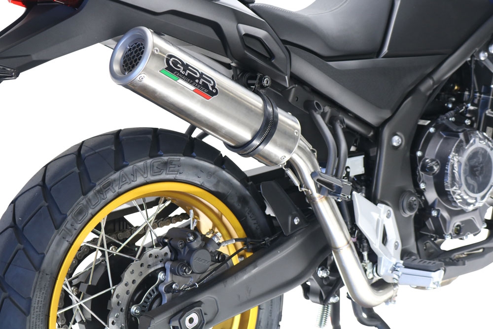 Exhaust compatible with Voge 525DSX 2023-2024, M3 Inox , Homologated legal slip-on exhaust including removable db killer and link pipe