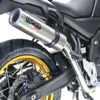 Exhaust compatible with Voge 525DSX 2023-2024, M3 Inox , Homologated legal slip-on exhaust including removable db killer and link pipe