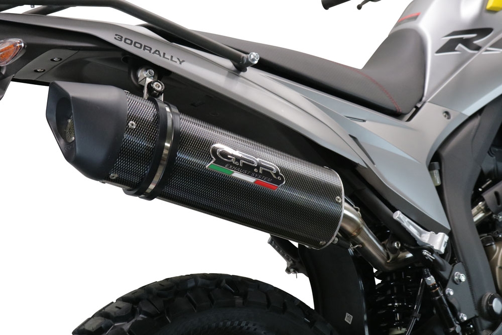Esapament GPR compatibil cu Voge 300Rally 2022 Evacuare slip-on omologata, inclusiv db killer detașabil, cot de legătură și catalizator,Furore Evo4 Poppy