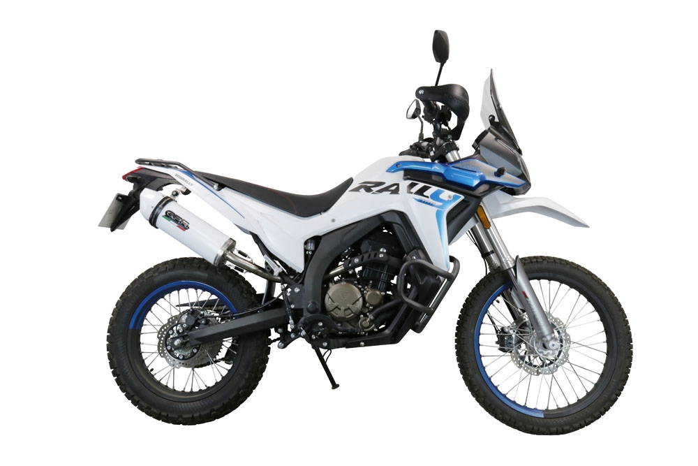Exhaust compatible with Voge 300Rally 2022-2024, Albus Evo4, Homologated legal slip-on exhaust including removable db killer, link pipe and catalyst