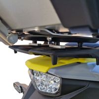GPR TECH ile uyumlu  Suzuki V-Strom Dl 1000 2017/2019 e4 Zwart Placă de montare specifică pentru Top Case ALPITECH 35 LT compatibil cu portbagajul original, fabricat din oțel inoxidabil cu 4 puncte de ancorare