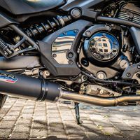 Esapament GPR compatibil cu Kawasaki Vulcan 650 S 2017 Sistem complet de evacuare legal omologat, inclusiv db killer și catalizator detașabil,M3 Black Titanium