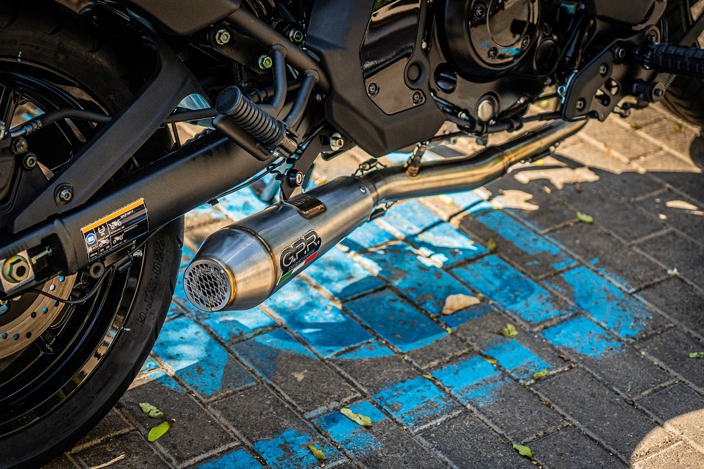 Exhaust compatible with Kawasaki Vulcan 650 S 2017-2020, Ultracone, Homologated legal full system exhaust, including removable db killer and catalyst