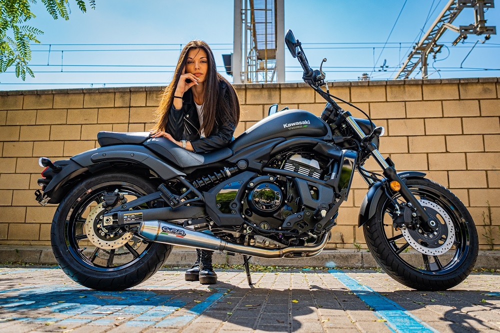 Exhaust compatible with Kawasaki Vulcan 650 S 2017-2020, Ultracone, Homologated legal full system exhaust, including removable db killer and catalyst