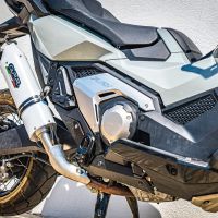 Exhaust compatible with Honda X-Adv 750 2016-2020, Albus Evo4, Homologated legal slip-on exhaust including removable db killer and link pipe