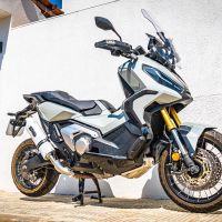 Exhaust compatible with Honda X-Adv 750 2016-2020, Albus Evo4, Homologated legal slip-on exhaust including removable db killer and link pipe