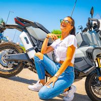 Exhaust compatible with Honda X-Adv 750 2016-2020, Albus Evo4, Homologated legal slip-on exhaust including removable db killer and link pipe