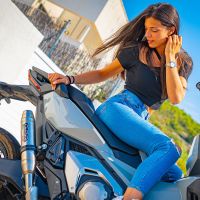 Esapament GPR compatibil cu Honda Forza 750 2021 Evacuare slip-on omologata, inclusiv db killer detașabil și cot de legătură,Deeptone Inox
