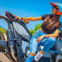 Esapament GPR compatibil cu Honda X-Adv 750 2016 Evacuare slip-on omologata, inclusiv db killer detașabil și cot de legătură,Furore Evo4 Nero