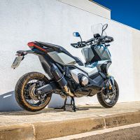 Esapament GPR compatibil cu Honda Forza 750 2021 Evacuare slip-on omologata, inclusiv db killer detașabil și cot de legătură,Furore Evo4 Nero
