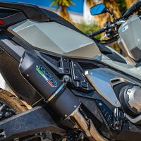 Esapament GPR compatibil cu Honda X-Adv 750 2021 Evacuare slip-on omologata, inclusiv db killer detașabil și cot de legătură,Furore Evo4 Nero