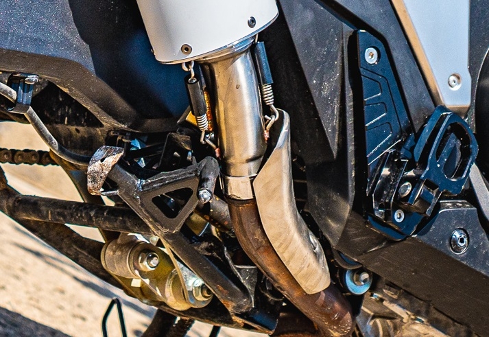 Exhaust compatible with Honda X-Adv 750 2016-2020, Albus Evo4, Homologated legal slip-on exhaust including removable db killer and link pipe
