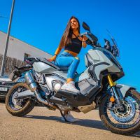 Esapament GPR compatibil cu Honda Forza 750 2021 Evacuare slip-on omologata, inclusiv db killer detașabil și cot de legătură,Satinox