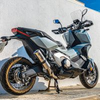 Esapament GPR compatibil cu Honda Forza 750 2021 Evacuare slip-on omologata, inclusiv db killer detașabil și cot de legătură,M3 Titanium Natural