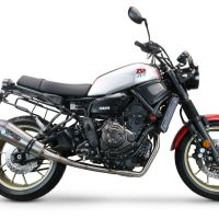 GPR exhaust compatible with Yamaha Xsr 700 2021-2024, New Grand Prix Evo Titanium, Homologated legal full system exhaust, including removable db killer and catalyst 