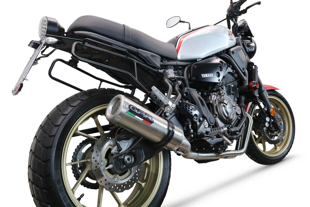 Esapament GPR compatibil cu Yamaha Xsr 700 2017 Sistem complet de evacuare Racing, inclusiv db killer detașabil,M3 Inox 