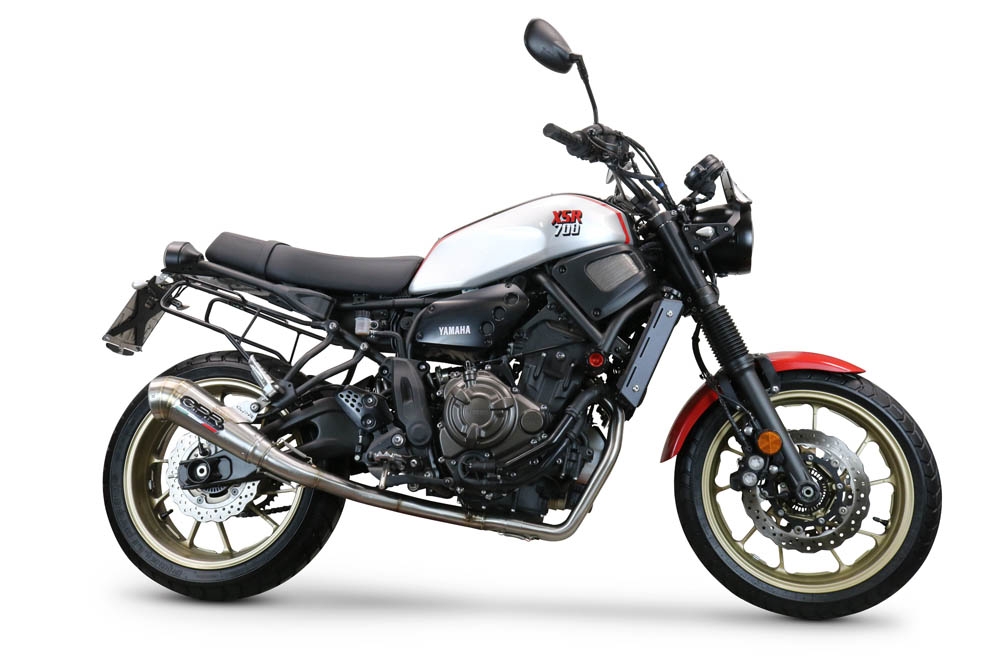 Esapament GPR compatibil cu Yamaha Xsr 700 2021 Sistem complet de evacuare legal omologat, inclusiv db killer și catalizator detașabil,Powercone Evo