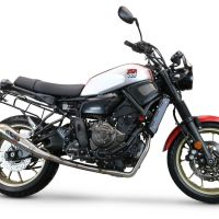 Esapament GPR compatibil cu Yamaha Xsr 700 2021 Sistem complet de evacuare legal omologat, inclusiv db killer și catalizator detașabil,Powercone Evo