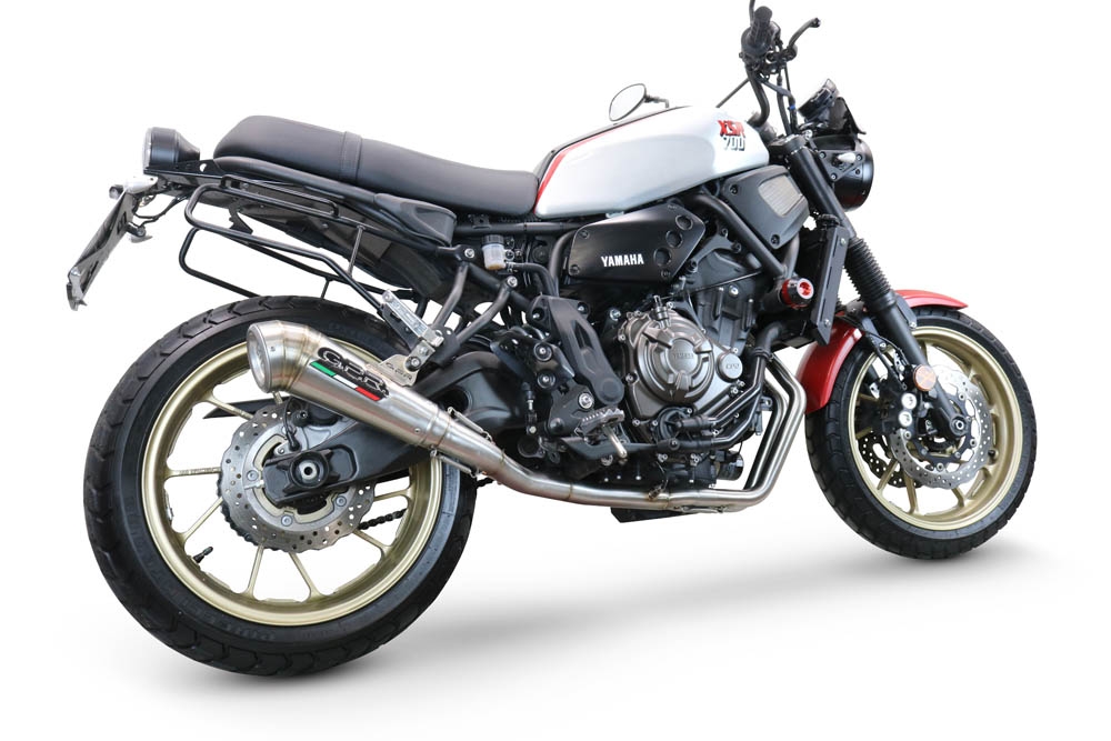 Esapament GPR compatibil cu Yamaha Xsr 700 2021 Sistem complet de evacuare legal omologat, inclusiv db killer și catalizator detașabil,Powercone Evo