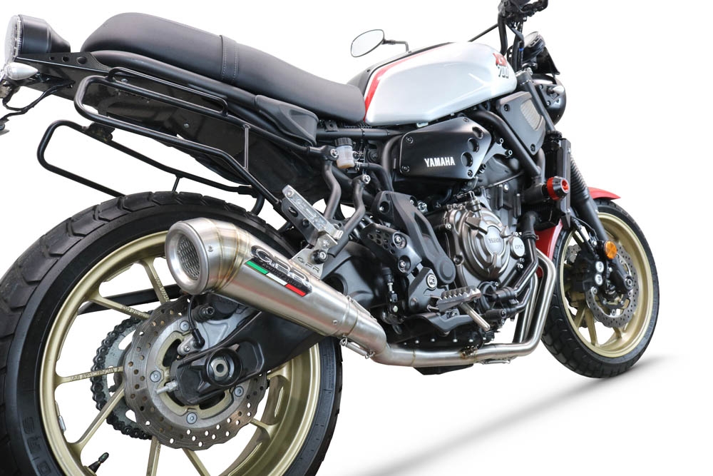 Esapament GPR compatibil cu Yamaha Xsr 700 2021 Sistem complet de evacuare legal omologat, inclusiv db killer și catalizator detașabil,Powercone Evo