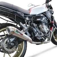 Esapament GPR compatibil cu Yamaha Xsr 700 2021 Sistem complet de evacuare legal omologat, inclusiv db killer și catalizator detașabil,Powercone Evo