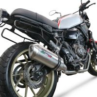 Exhaust compatible with Yamaha Xsr 700 2021-2024, Satinox , Homologated legal full system exhaust, including removable db killer and catalyst