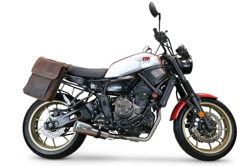 Exhaust compatible with Yamaha Xsr 700 2021-2024, M3 Inox , Racing full system exhaust, including removable db killer