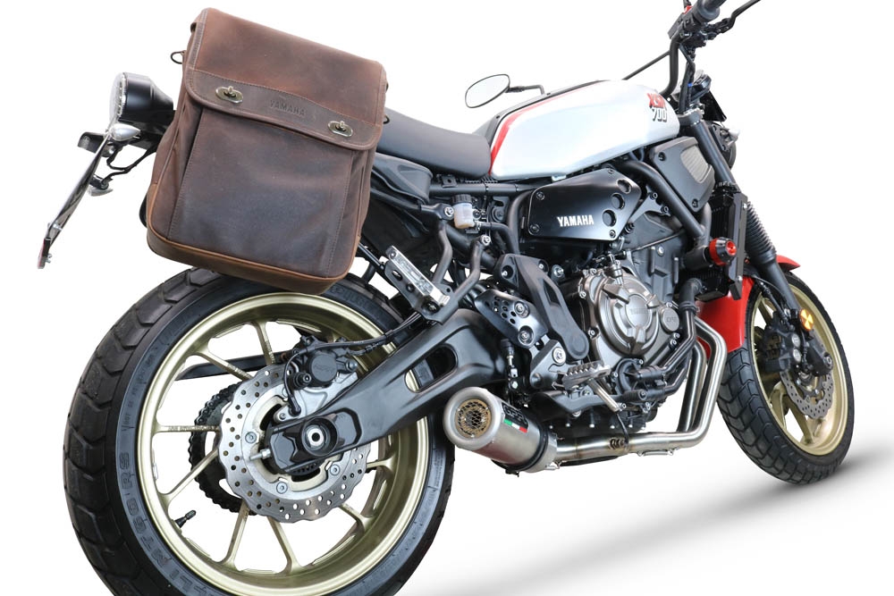 Exhaust compatible with Yamaha Xsr 700 2021-2024, M3 Inox , Racing full system exhaust, including removable db killer