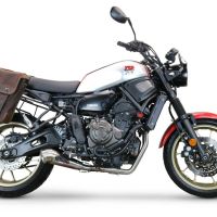 Esapament GPR compatibil cu Yamaha Xsr 700 2021 Sistem complet de evacuare legal omologat, inclusiv db killer și catalizator detașabil,Powercone Evo