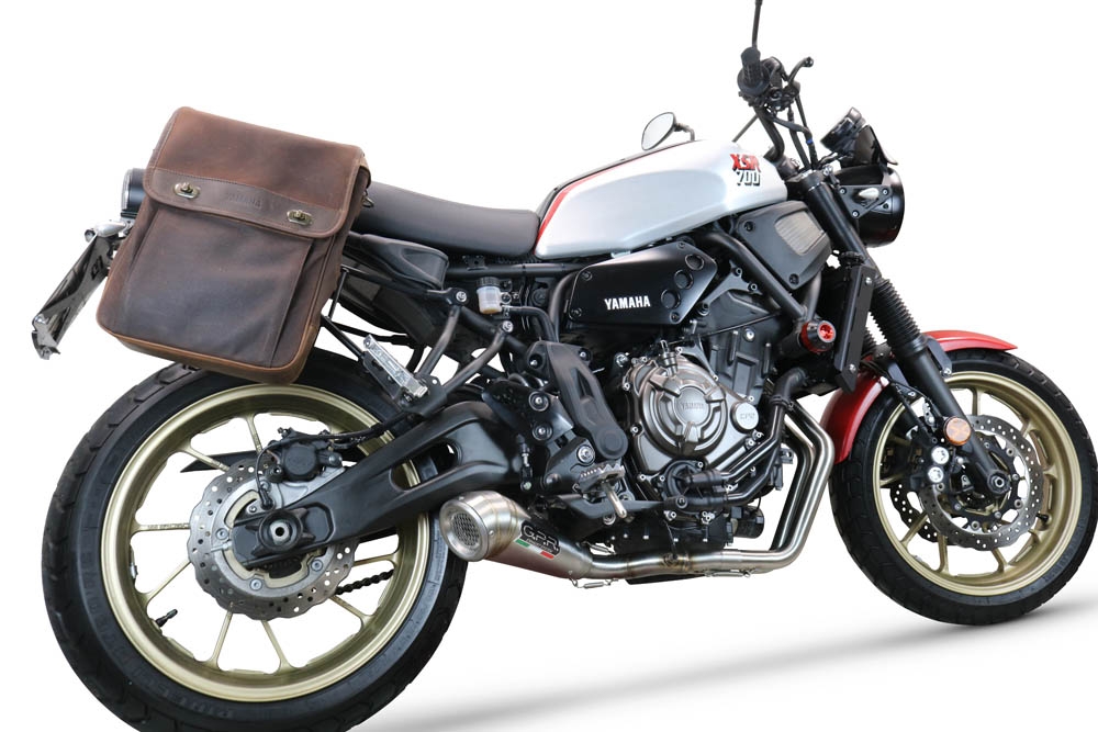 Esapament GPR compatibil cu Yamaha Xsr 700 2021 Sistem complet de evacuare legal omologat, inclusiv db killer și catalizator detașabil,Powercone Evo