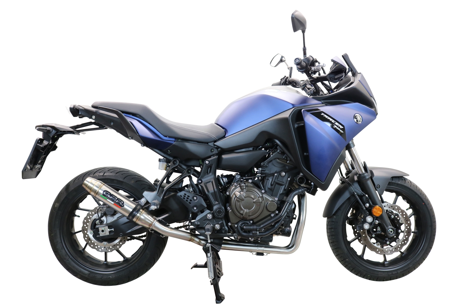 Esapament GPR compatibil cu Yamaha Tracer 700 GT 2019  Sistem complet de evacuare Racing,Deeptone Inox