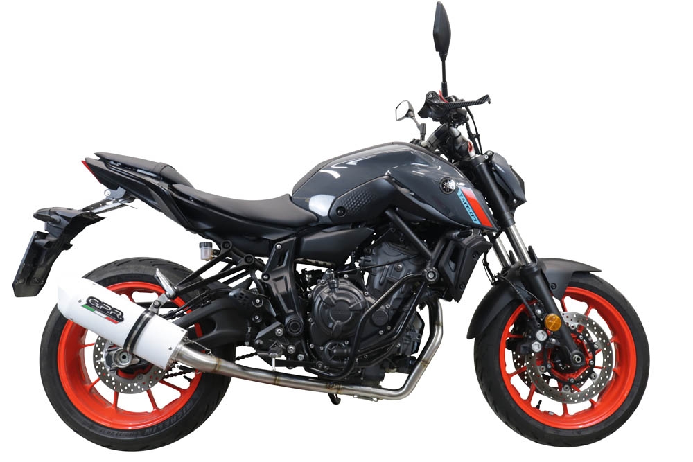 Exhaust compatible with Yamaha Mt-07 2021-2024, Albus Evo4, Homologated legal full system exhaust, including removable db killer and catalyst