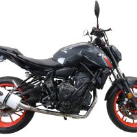 Exhaust compatible with Yamaha Mt-07 2021-2024, Albus Evo4, Homologated legal full system exhaust, including removable db killer and catalyst