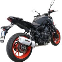 Exhaust compatible with Yamaha Mt-07 2021-2024, Albus Evo4, Homologated legal full system exhaust, including removable db killer and catalyst