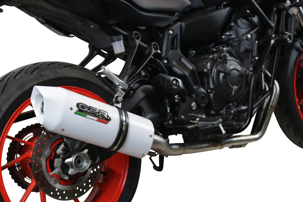 Exhaust compatible with Yamaha Mt-07 2021-2024, Albus Evo4, Homologated legal full system exhaust, including removable db killer and catalyst