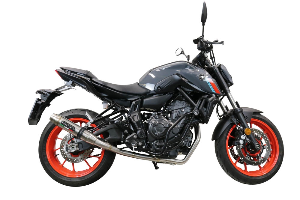 Esapament GPR compatibil cu Yamaha Mt-07  2021  Sistem complet de evacuare Racing,Deeptone Inox