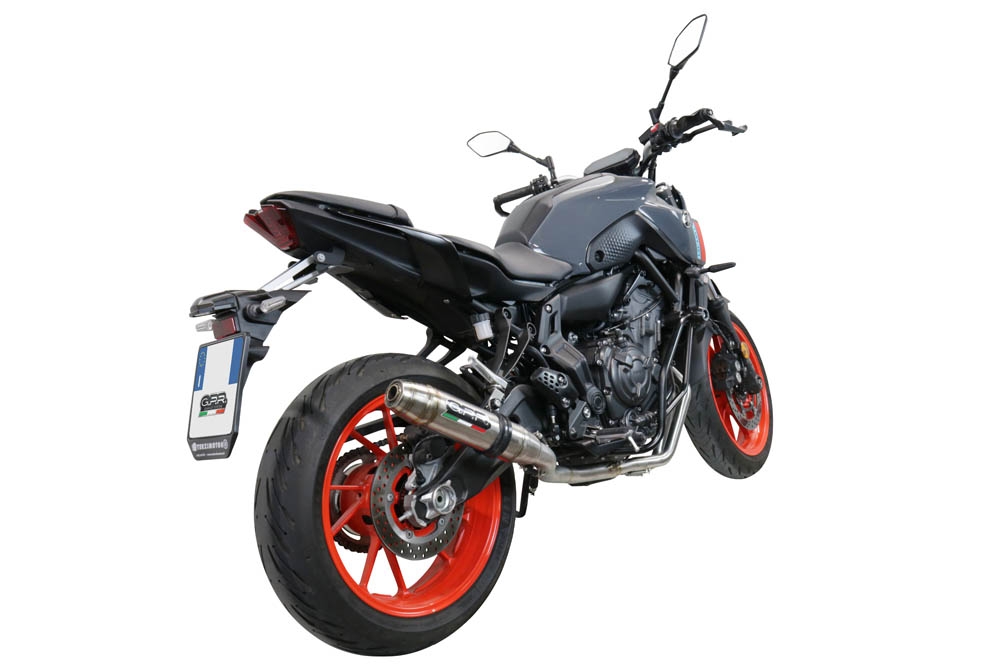 Esapament GPR compatibil cu Yamaha Mt-07  2021  Sistem complet de evacuare Racing,Deeptone Inox