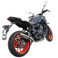 Esapament GPR compatibil cu Yamaha Mt-07  2021  Sistem complet de evacuare Racing,Deeptone Inox
