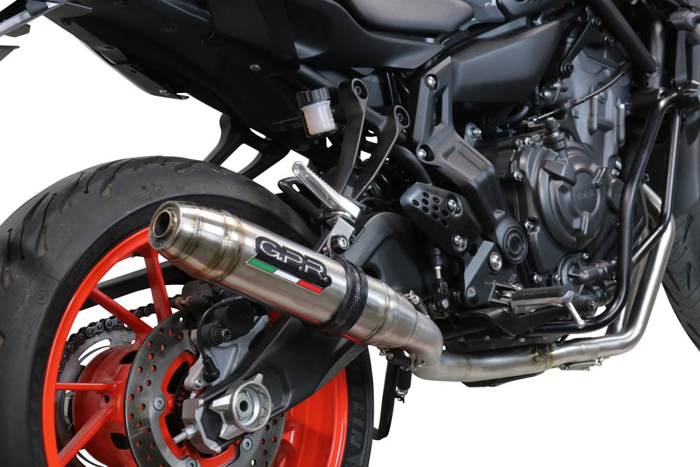 Esapament GPR compatibil cu Yamaha Mt-07  2021  Sistem complet de evacuare Racing,Deeptone Inox