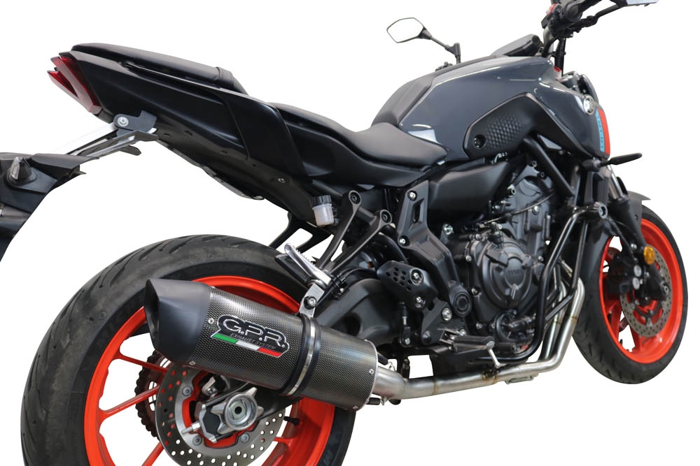 Esapament GPR compatibil cu Yamaha Mt-07  2021 Sistem complet de evacuare legal omologat, inclusiv db killer și catalizator detașabil,Furore Evo4 Poppy