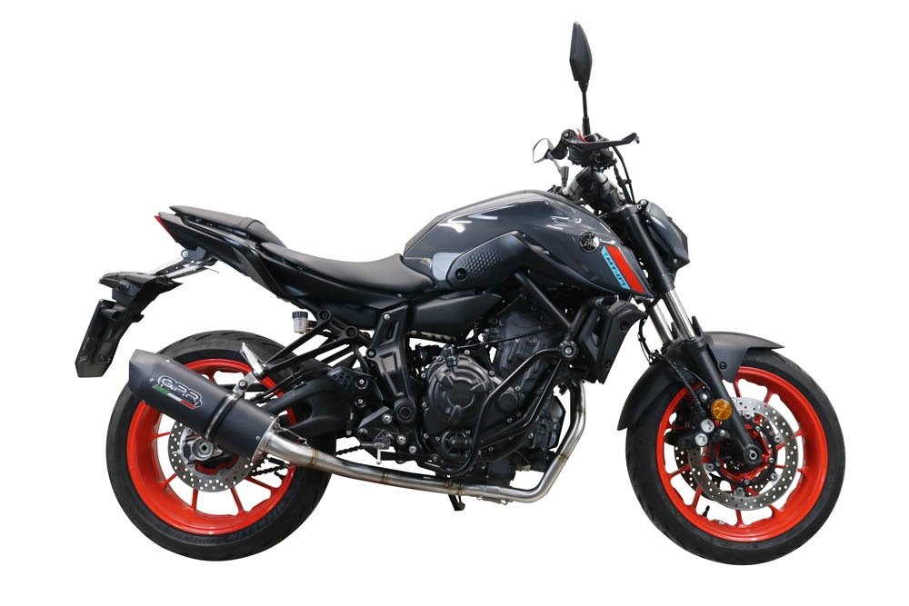 Esapament GPR compatibil cu Yamaha Mt-07  2021 Sistem complet de evacuare Racing, inclusiv db killer detașabil,Furore Nero